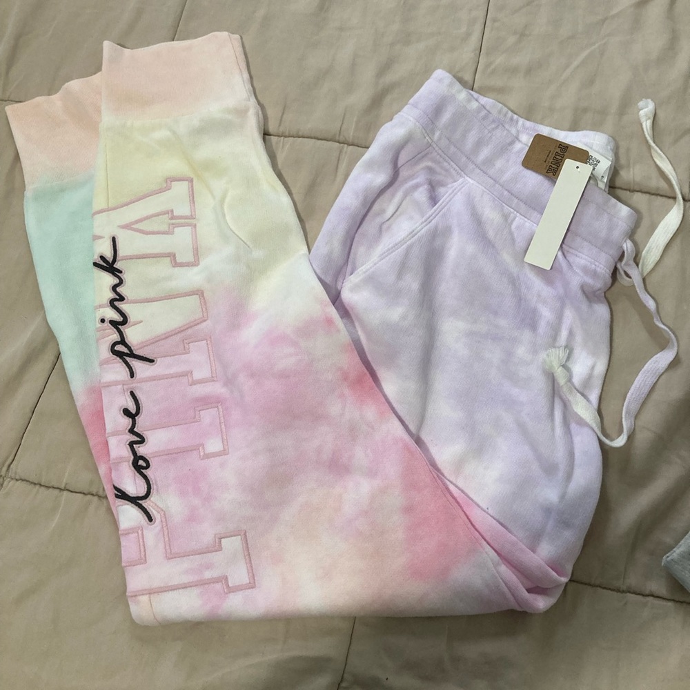 COPY - VS pink RARE freya tie dye joggers NWT LARGE